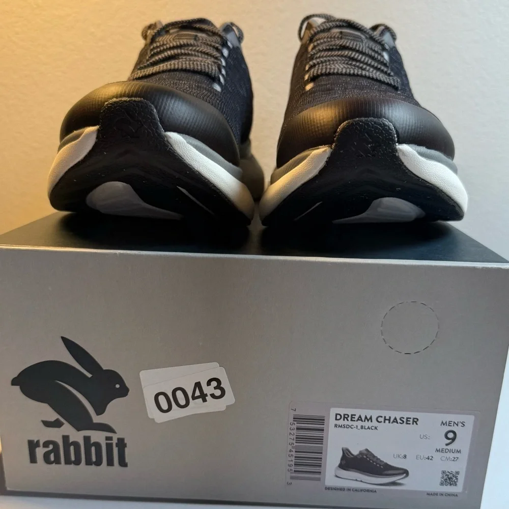 Rabbit Dream Chaser Men’s Black and Gray Athletic Sneakers